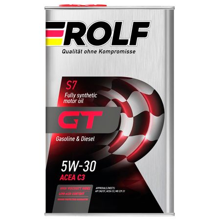масло моторное ROLF GT SAE 5W-30 API SN/CF 1л масло трансмиссионное rolf atf iii минеральное 1л