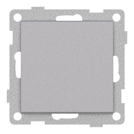 выключатель 1-клавишный GUSI Ugra проходной 10А серебро