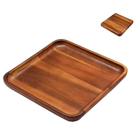 блюдо TODELIA Acacia 20х20х2,5см квадратное акация