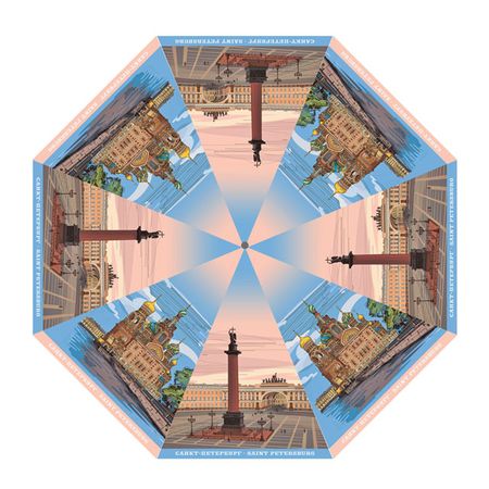 зонт женский автомат Виды Санкт-Петербурга 57см в асс-те женский ветрозащитный складной зонт