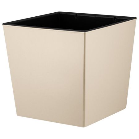 горшок двойной InGreen London Cube 11,6 л w25см h25см  бежевый пластик
