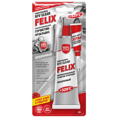 герметик-прокладка FELIX 85г прозрачный прокладка для стартера victopeak 40 5 44 5