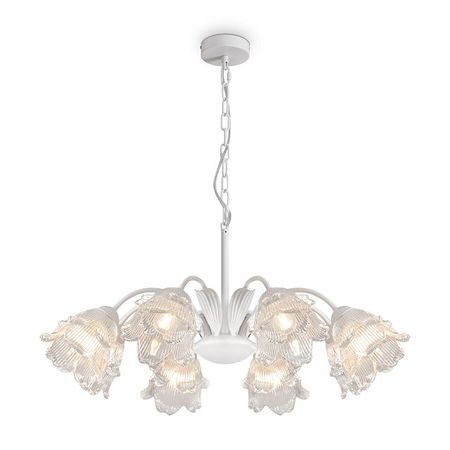 люстра подвесная FREYA Aileen E27 8х60Вт белый люстра подвесная freya aileen e27 8х60вт белый