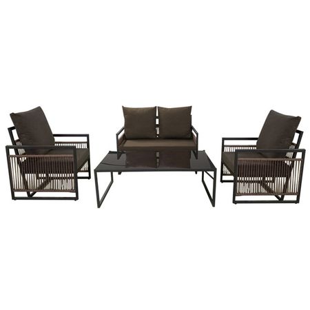 комплект мебели Копер диван 122х75х84см два кресла 75х63х83см стол 132х75х46см для офисного кресла wanerqu