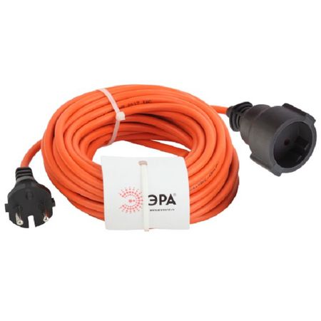 удлинитель ЭРА 20м 1-местный б/з 6А IP44 2х0,75мм ПВС оранжевый удлинитель 3м 3 местный б з 2х0 75мм кв