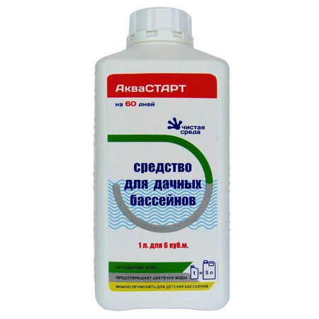 средство для бассейна Аквастарт 1л средство для бассейна мак оптима таблетки 2х200г в поплавке дозаторе