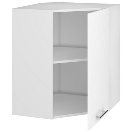 шкаф навесной угловой Белый глянец 600х600х720мм 1 дверь МДФ/ЛДСП пленка самокл gekkofix 45смх2м красная глянец арт 10036