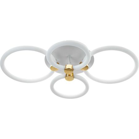 люстра потолочная светодиодная RITTER Оттимо диммируемая с Алиса ДУ 100Вт 3 режима 45м2 белый/золото преобразователь ootdty 110в 220в в 12в 5в 100вт