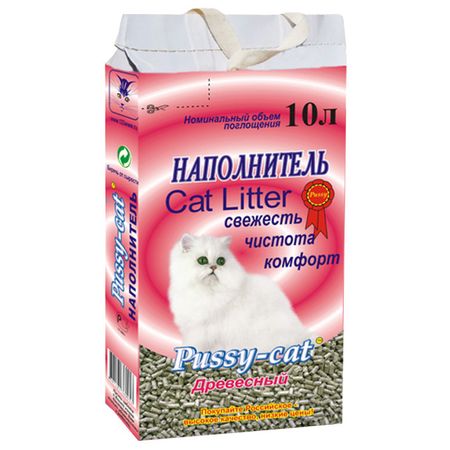 наполнитель PUSSY-CAT древесный 10л 5кг