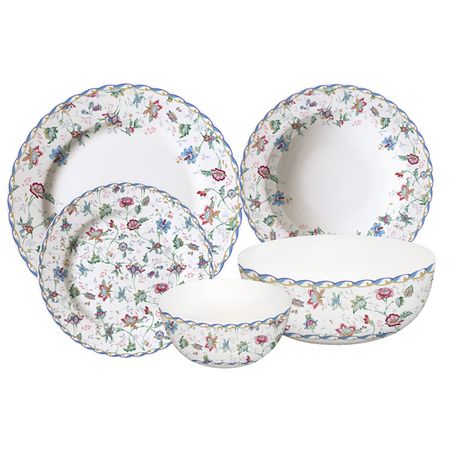 сервиз столовый ANNA LAFARG EMILY Букингем 6/21 костяной фарфор