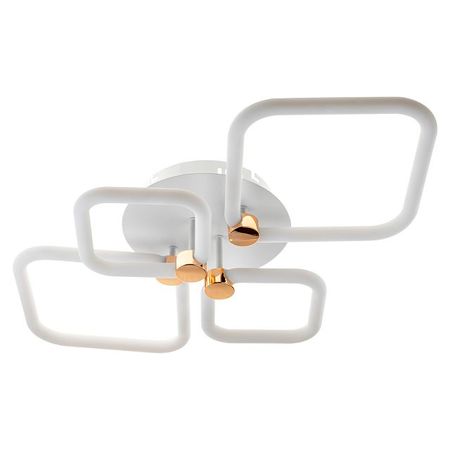 люстра потолочная светодиодная RITTER  Оттимо диммируемая с Алиса ДУ 102Вт 3 режима 46м2 белый/золот настенная наклейка алиса в стране чудес я не сумасшедший