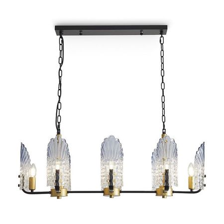 люстра подвесная FREYA Ollie E14 8х40Вт черный