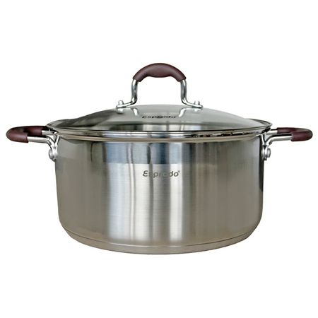 кастрюля  ESPRADO Toffee 5,1л 24см нерж.сталь стеклянная крышка индукция терка mallony nimbus 24см плоская без поддона нерж