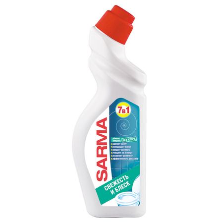 средство для туалета SARMA Свежесть и Блеск гель 750мл ополаскиватель для пмм finish блеск и защита 750мл
