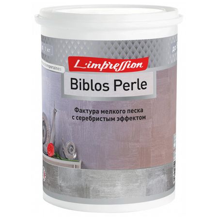 покрытие декоративное LIMPRESSION Biblos perle с эффектом серебристого песка 1л, арт.150-414 статуэтка собаки из смолы серебристого а