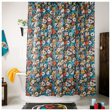 занавеска для ванной Los Muertos 180х200см тканевая цветной водонепроницаемая тканевая занавеска для душа boho print полиэстер