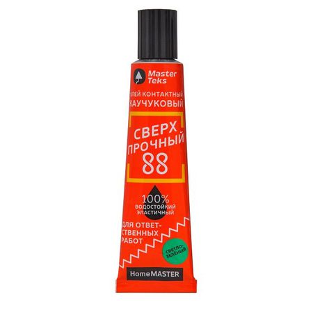 клей контактный MASTERTEKS 88 сверхпрочный 40г светло-зеленый, арт.9753181 клей контактный каучуковый 88 masterteks hm сверхпрочный светло зеленый 40 г
