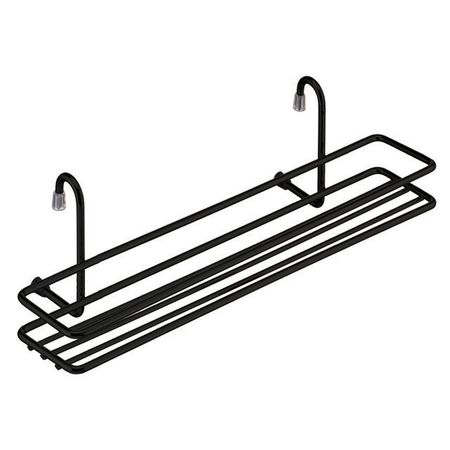 полка для рейлинга для специй коротка черный матовый деревянный контейнер для специй