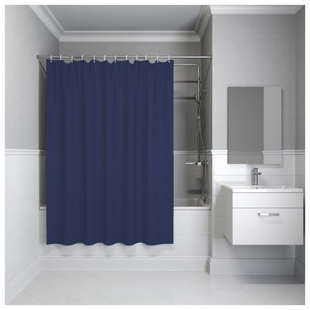 штора для ванной комнаты IDDIS Promo 200х180см PE темно-синий керамическая ваза jingdezhen темно синяя