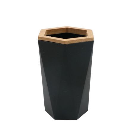 стакан для зубных щеток VITARTA Lodi полипропилен черный гарнитур для туалета vitarta unisson полипропилен