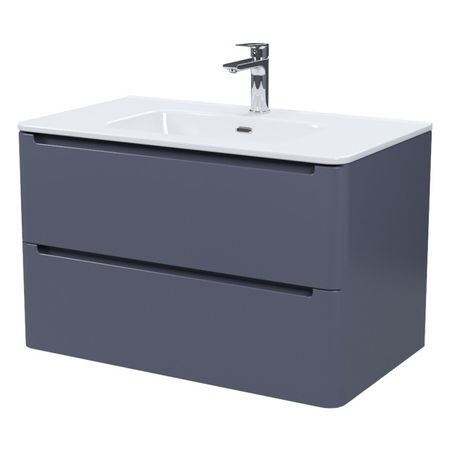 тумба с раковиной подвесная IDDIS Edifice 80см темно-серый