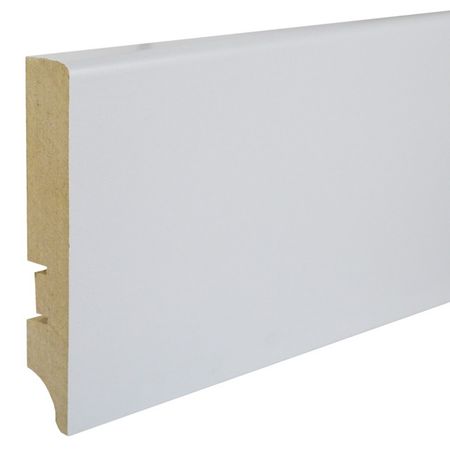 плинтус МДФ BESTENHAUS 100A 2200х100х12мм белый под покраску скоба крепежная sc 8 12мм белый 25шт