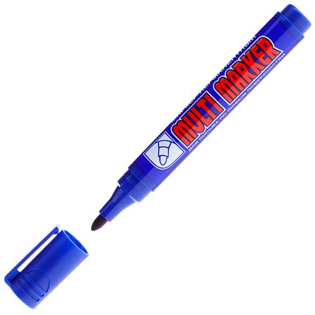 маркер перманентный CROWN Multi Marker пулевидный синий 3мм маркер краска munhwa paint marker синий 4мм