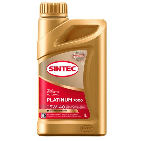 масло моторное SINTEC Platinum 7000 5W-40 ACEA A3/B4 1л ekaiou ip8 водонепроницаемый фонарик для дайвинга 7 led 7000 лм