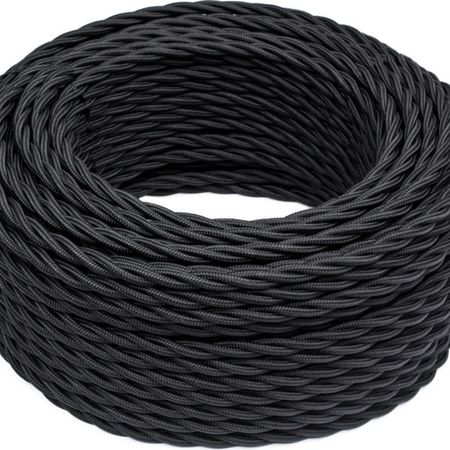 кабель витой BIRONI 2х1,5мм 50м матовый черный кабель витой bironi 2х1 5мм 10м матовый капучино