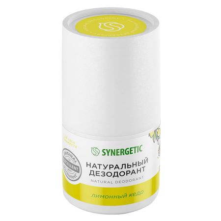 дезодорант SYNERGETIC Лимонный кедр ролик 50мл дезодорант rexona сухость пудры ролик 50мл