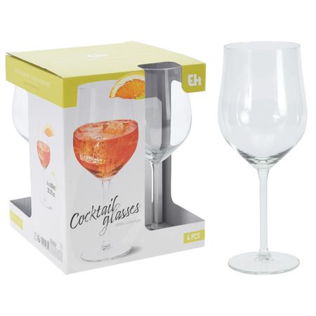 набор бокалов KOOPMAN 4шт. 600мл коктейль стекло подвеска maxijoy коктейль 10 5см стекло желтый