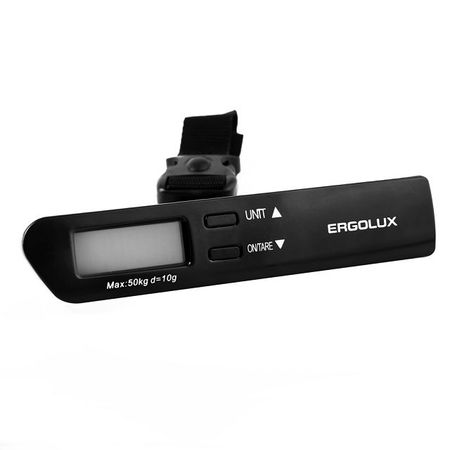 безмен ERGOLUX ELX-SB04-C02 до 50кг электронный черный электронные весы с крючком для багажа сумок до 50кг весы безмен электронный крановые весы для рыбалки кухни сумок мини весы кг