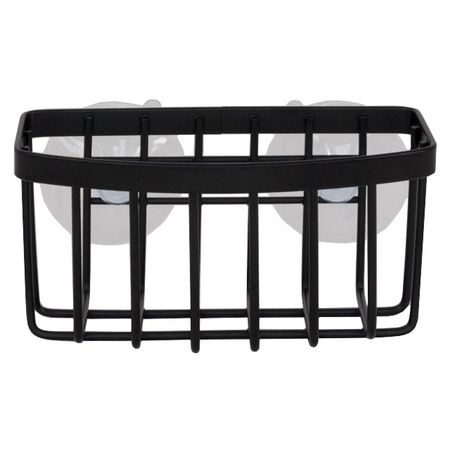 держатель TODELIA Black 16,5х6,2х6см подвесной на присоске нерж.сталь курносики тарелка 17308 на присоске