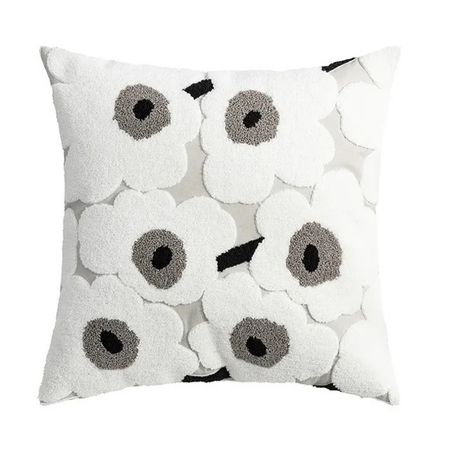 наволочка декоративная TODELIA Цветы-4 45х45см белая, арт. HPW0089B-A декоративная наволочка canirica белая 45x45 см