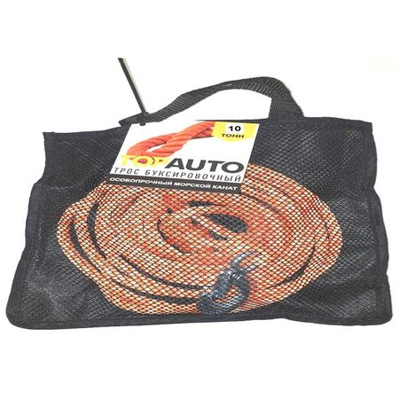 трос буксировочный TOP AUTO Премиум канат 12мм 6м 10т 2 скобы сумка трос буксировочный top auto премиум 50мм 5м 5т 2крюка сумка