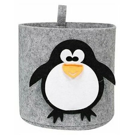 корзина для хранения FUNNY ПИНГВИН 170х170х160мм светло-серый 3л наклейка для туалета moonbiffy funny man