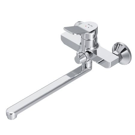 смеситель для ванны AM.PM X-Joy длинный излив хром смеситель для ванны dorff norma длинный излив