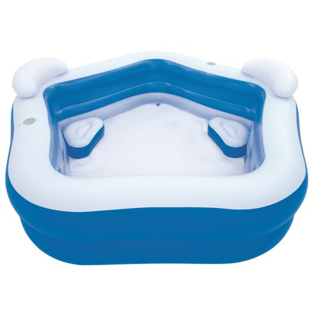 бассейн надувной BESTWAY 213х206х69см 575л с сиденьями и подголовниками бассейн надувной bestway 102х25см 101л в асс те