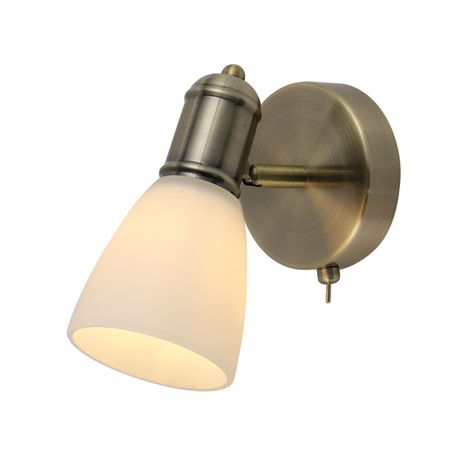 бра SCHAFFNER Frase E14 40Вт стекло металл бронза спот поворотный ritter artin gu10 40вт металл белый