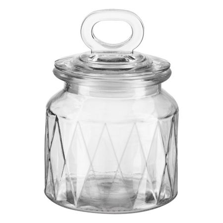 банка для продуктов MALLONY Fantasia 0,6л круглая стекло, пластик банка для продуктов hausmann 0 72л круглая стекло нерж пластик