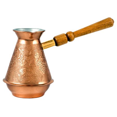 турка TIMA Лоза 500мл медь деревянная съемная ручка зелёная искусственная винная лоза 230 см