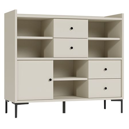 буфет Teravvio 1200х450х1080мм серый шелк ЛДСП