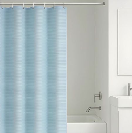 занавеска для ванной OFELIS 200х240см полиэстер голубая полоска