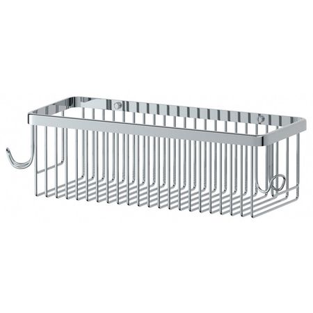 полка прямая Artwelle Universell глубокая с крючками 30см латунь хром