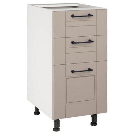 кухонный шкаф напольный Бергамо 820х400х504мм 3 ящика МДФ/ЛДСП кухонный шкаф напольный бергамо 820х600х504мм 3 ящика мдф лдсп