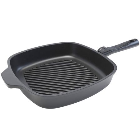 сковорода-гриль НМП Ферра Индукция 28см антипр.покр. литой алюм. съем.ручка индукция сковорода hitt starlight plus съемная ручка 26 см