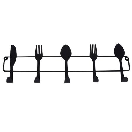держатель для кухонных аксессуаров TODELIA Kitchen 5 крючков 40х4х13см подвесной нерж.сталь