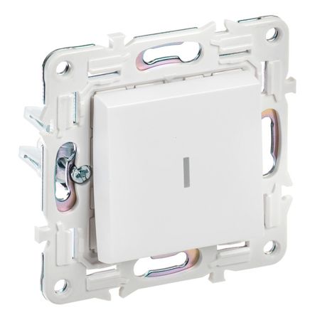 выключатель 1-клавишный IEK Skandy с/и 10А арктический белый розетка 1 пост iek skandy с з с ш 16а арктический белый