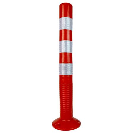 столбик гибкий 750мм красно-белый пластик