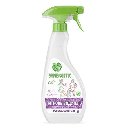 пятновыводитель SYNERGETIC универсальный спрей 500мл пятновыводитель synergetic универсальный спрей 500мл